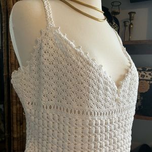 Victoria Secret “Country” Knit Tank Top - White (SIZE L)